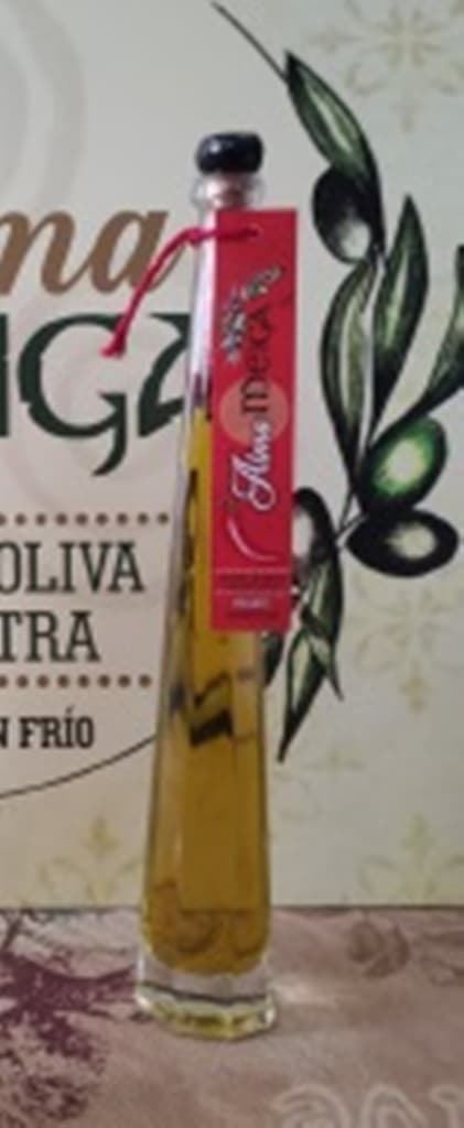 Aceite de Oliva Virgen Extra Alma Meiga Arbequina 100ml Aromatizado Picante - Imagen 1