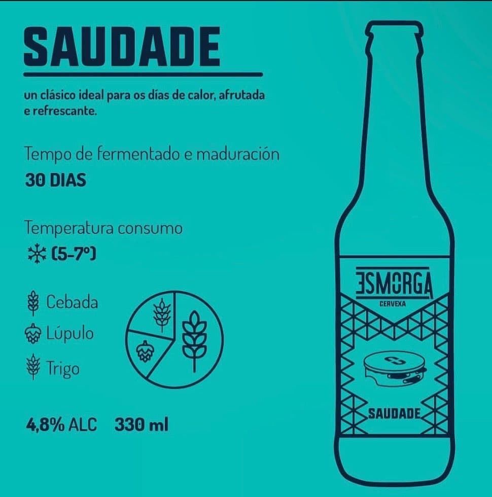 Cerveza Esmorga Saudade 330grs - Imagen 2