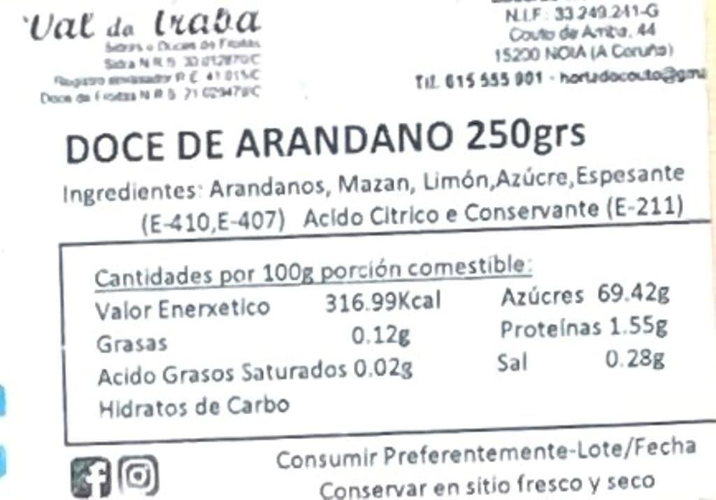 Dulce de Arándanos Lía 250grs (en caja de madera) - Imagen 5
