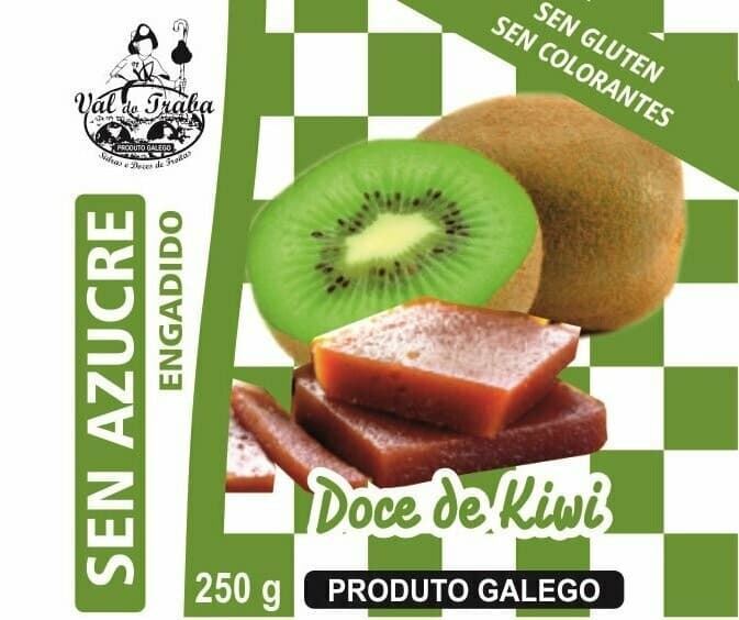 Dulce de Kiwi Sin Azúcar Val de Traba 250grs - Imagen 1