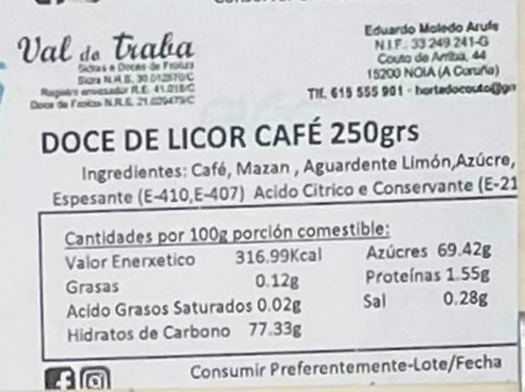 Dulce de Licor Café Lía 250grs (en caja de madera) - Imagen 5