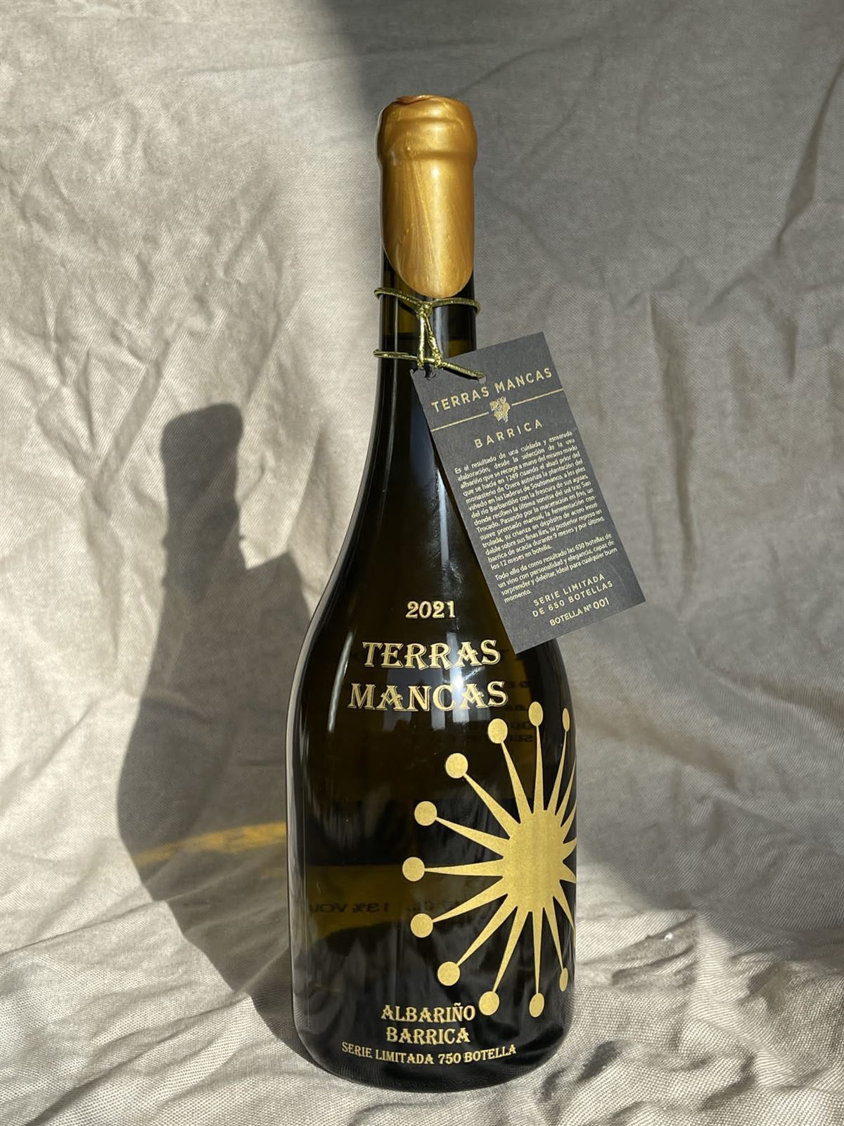 Estuche 2 botellas de Vino blanco Terras Mancas Barrica Albariño 750ml - Imagen 2