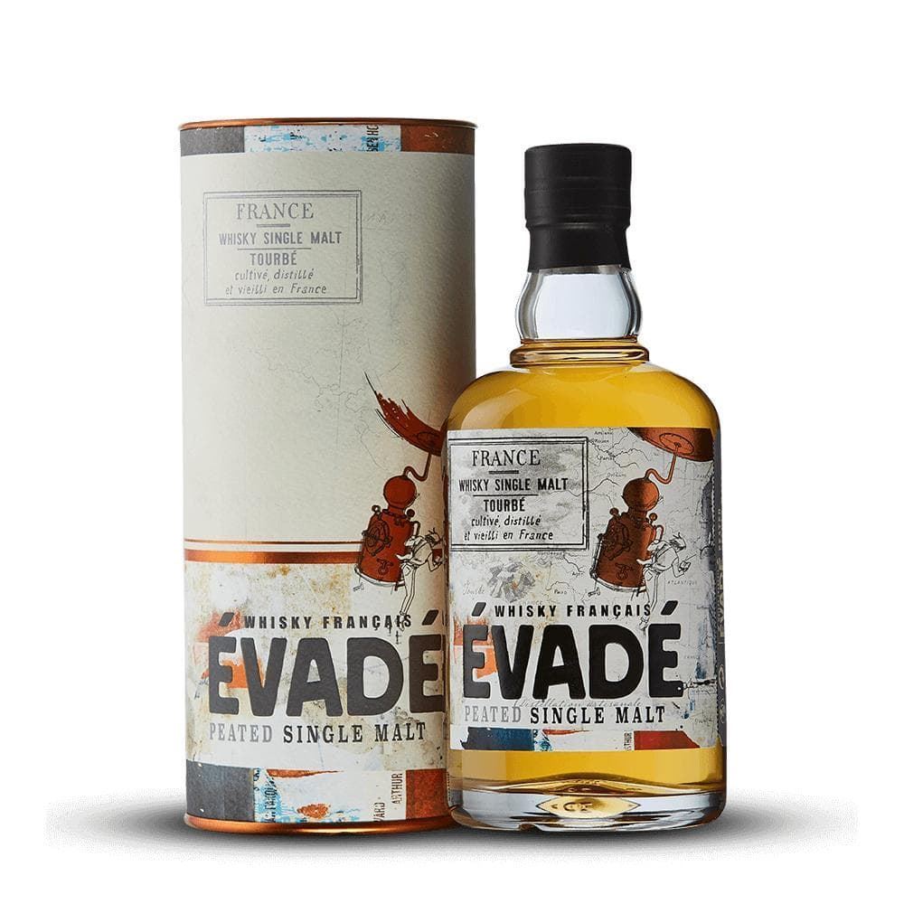 Evade France Single Malt Peated Whisky 43º 700ml - Imagen 1