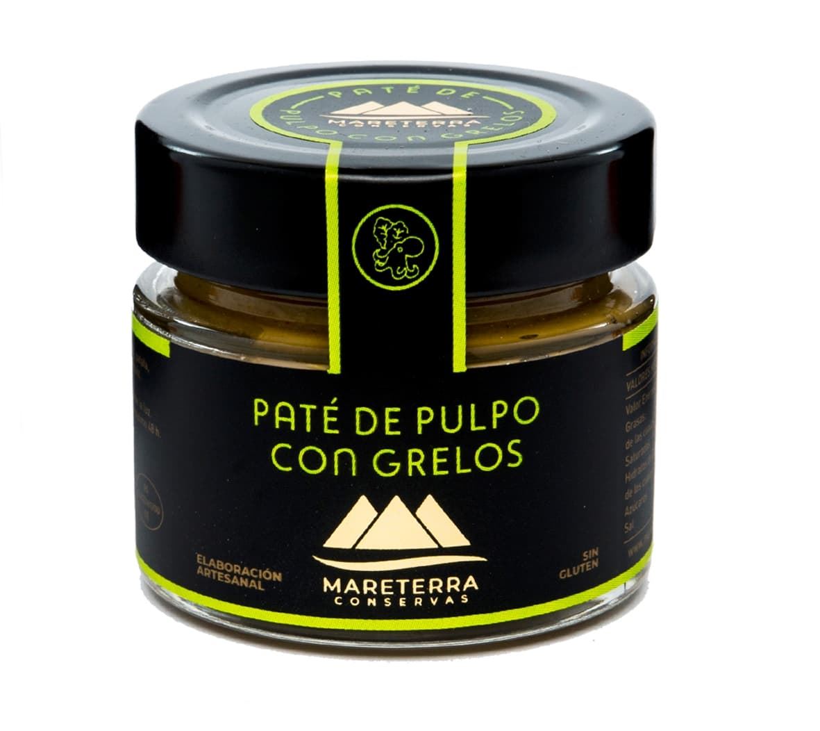 Paté de Pulpo con Grelos Mareterra 94grs - Imagen 1