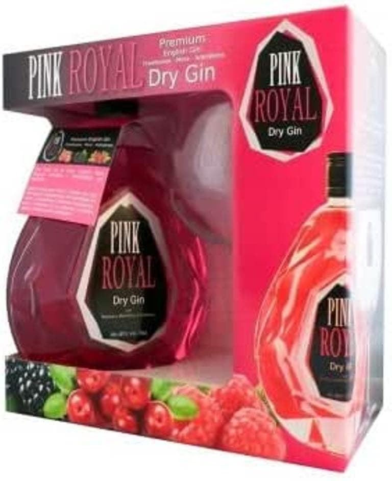 Pink Royal Dry Gin 700ml 40º - Pack Copa Balón - Imagen 1