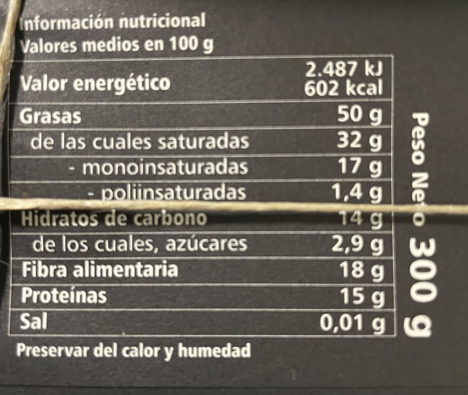 TABLETA CHOCOLATE 100% PAZO DE CORUXO 300grs - Imagen 2