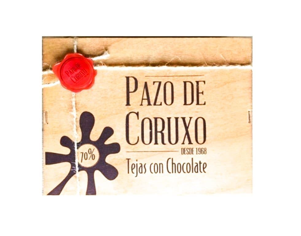 Tejas de Almendra con Chocolate Pazo de Caruxo 200grs - Imagen 1
